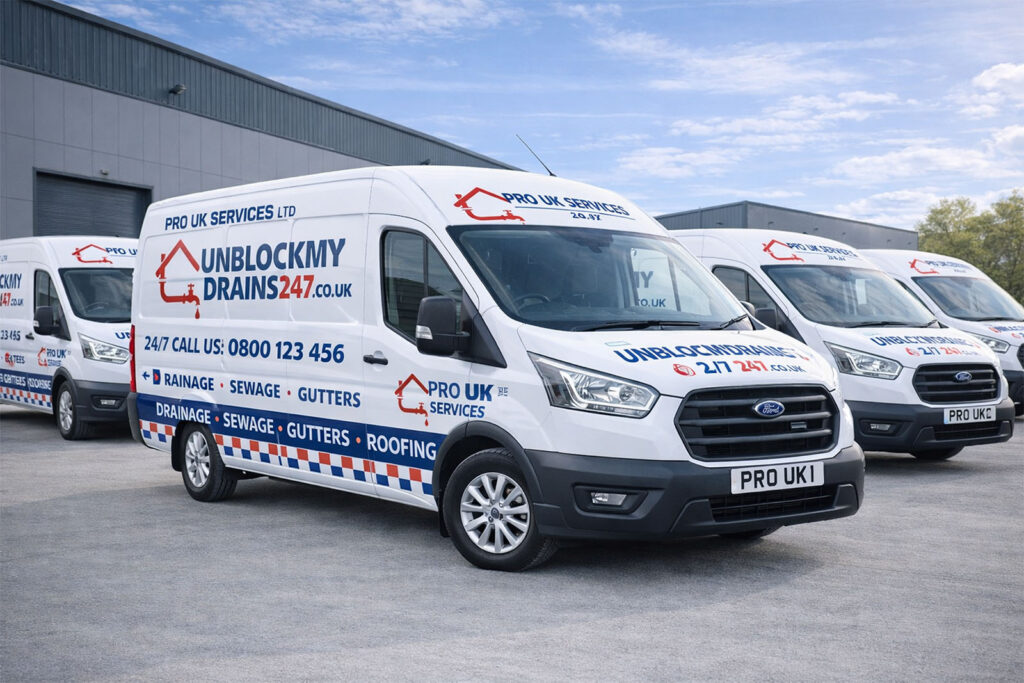 Unblock My Drains 24/7 service vans
