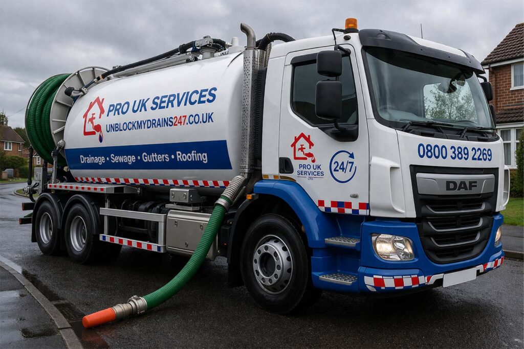 Tanker vehicle for drainage and waste removal services